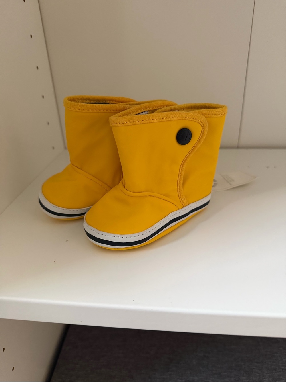 NWT Petit Bateau Pre-walker Yellow Baby Rain Boots